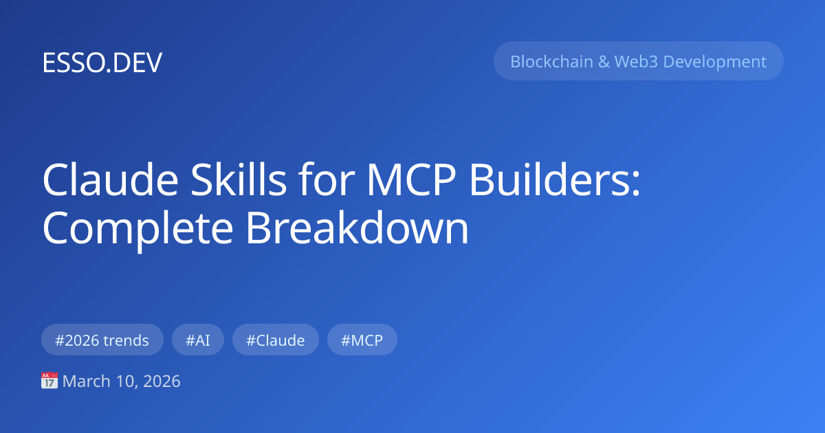 Claude Skills for MCP Builders: Complete Guide to Skill Architecture ...